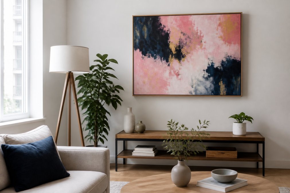 How to Style Abstract Art in a Rental: 7 Steps