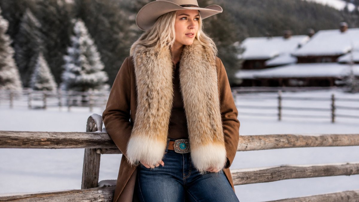 How to Style Fur Scarves With Western Wear