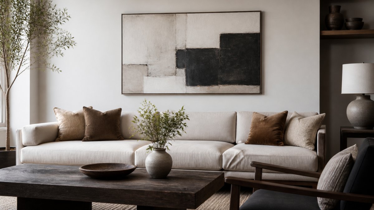 How to Style Minimalist Abstract Art at Home