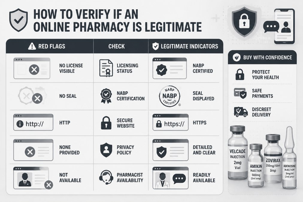 Side-by-side comparison of Verification, NABP for switch to online pharmacy