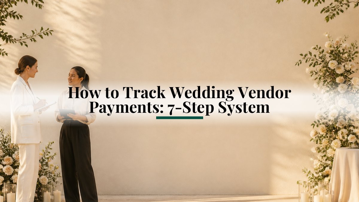 How to Track Wedding Vendor Payments: 7-Step System