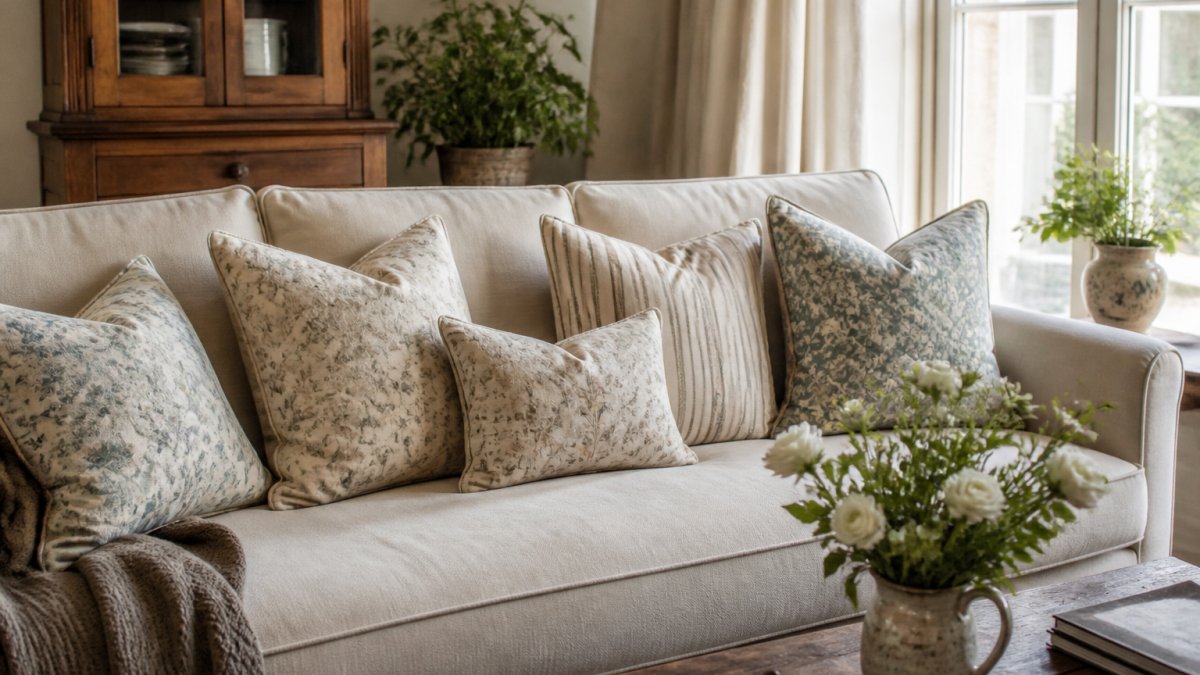 How to Transform a Rental Living Room With Pillows