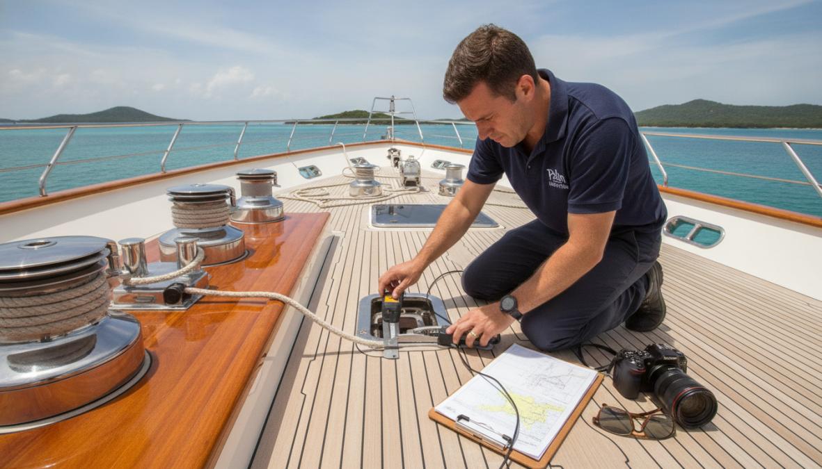 Professional illustration showing Professional for value a superyacht