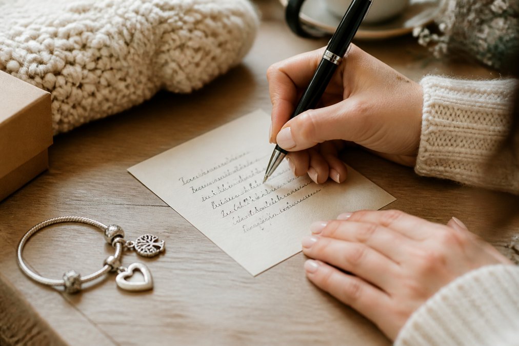 Step-by-step visual guide for how to write a message for personalized gifts