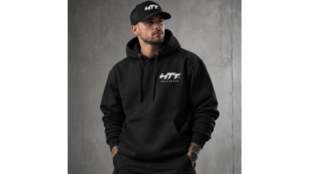Sudadera con capucha HTT Bold Series No Signal Oversized – Black