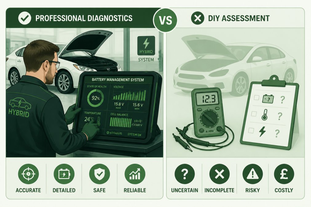 Side-by-side comparison of Certified for hybrid car battery repair