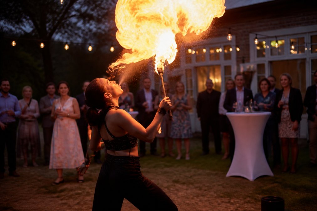 Ildartist til privat fest: Den komplette guide (2026)