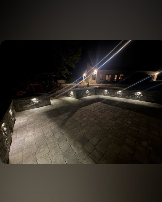 patio with lighting