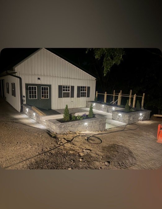 Patio with lighting