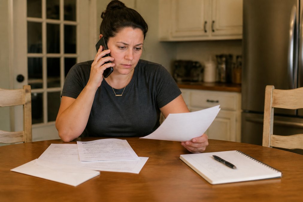 Infographic showing the step-by-step process of managing a jail release while reviewing legal paperwork at home.