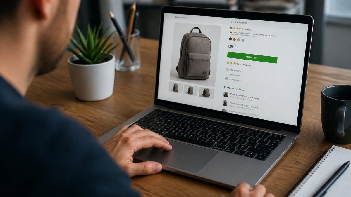 Diagram showing steps to optimize product pages to increase online visibility conversion through better design