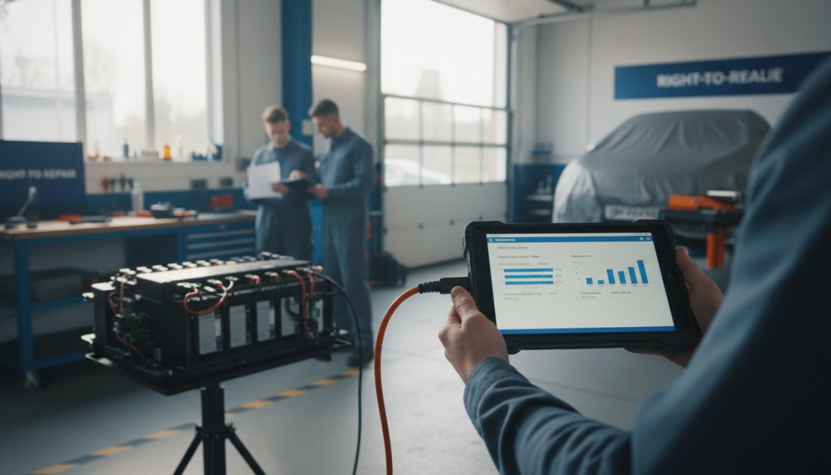 Professional illustration showing independent ev repair vs main dealer
