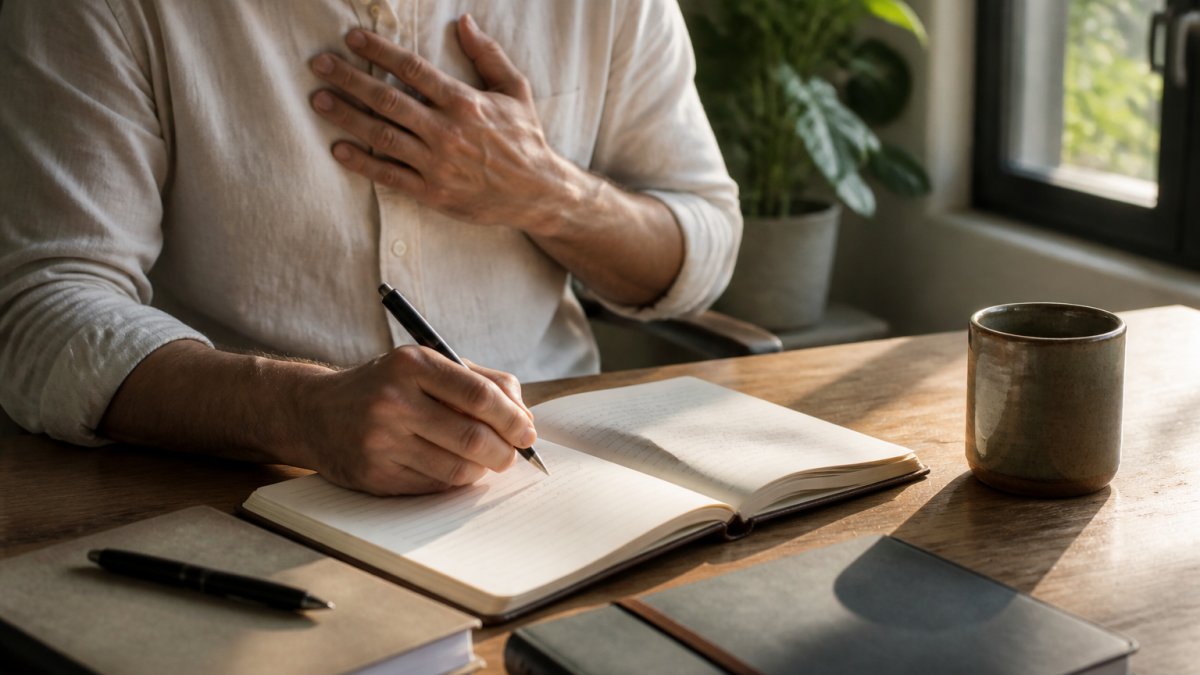 Leader reflecting in a quiet office, practicing inner growth coaching for leaders to build conviction. Leader reflecting in a quiet office, practicing inner growth coaching for leaders to build conviction.