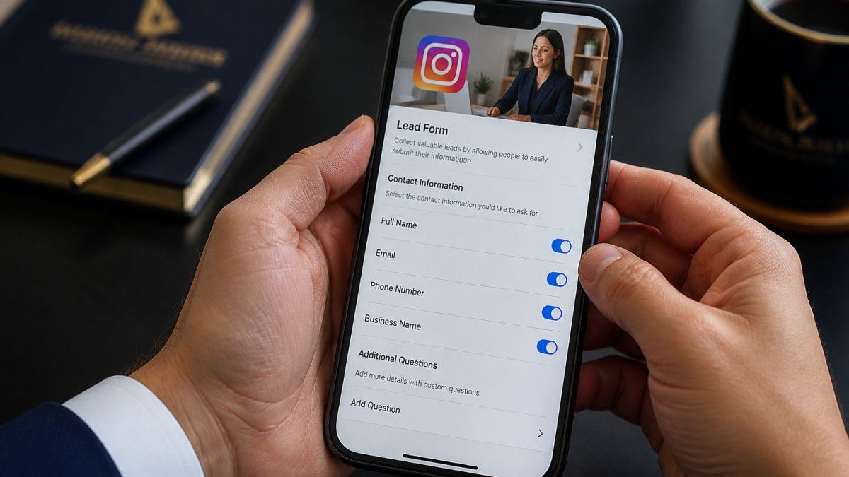 Diagram showing the process for integrating Instagram leads with scheduling via mobile form configuration