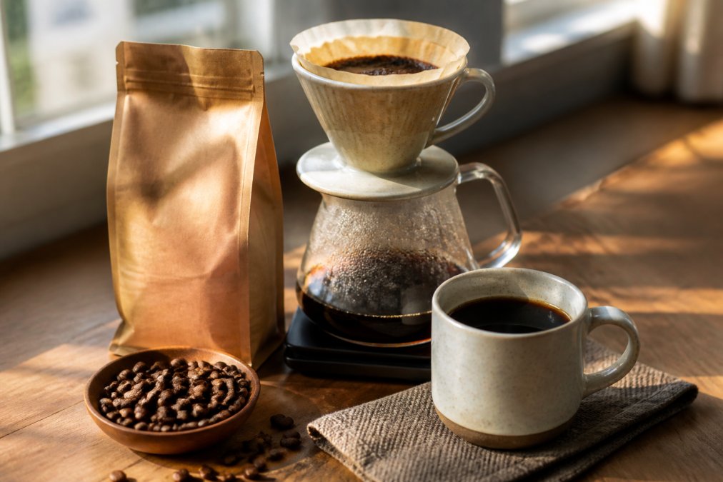 Infographic comparing Cafe de Mattier brewing methods to the intelligentsia vs blue bottle coffee experience