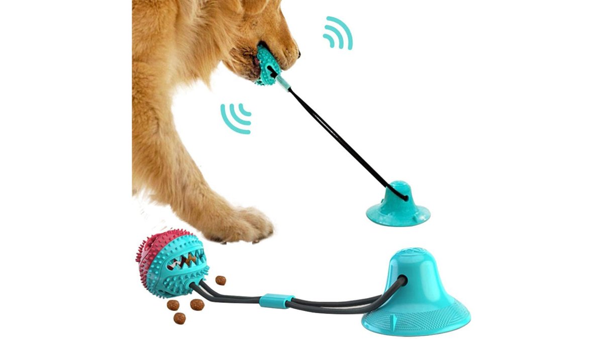Interactive Suction Cup Tug Toy – Dog Chew & Teething Ball
