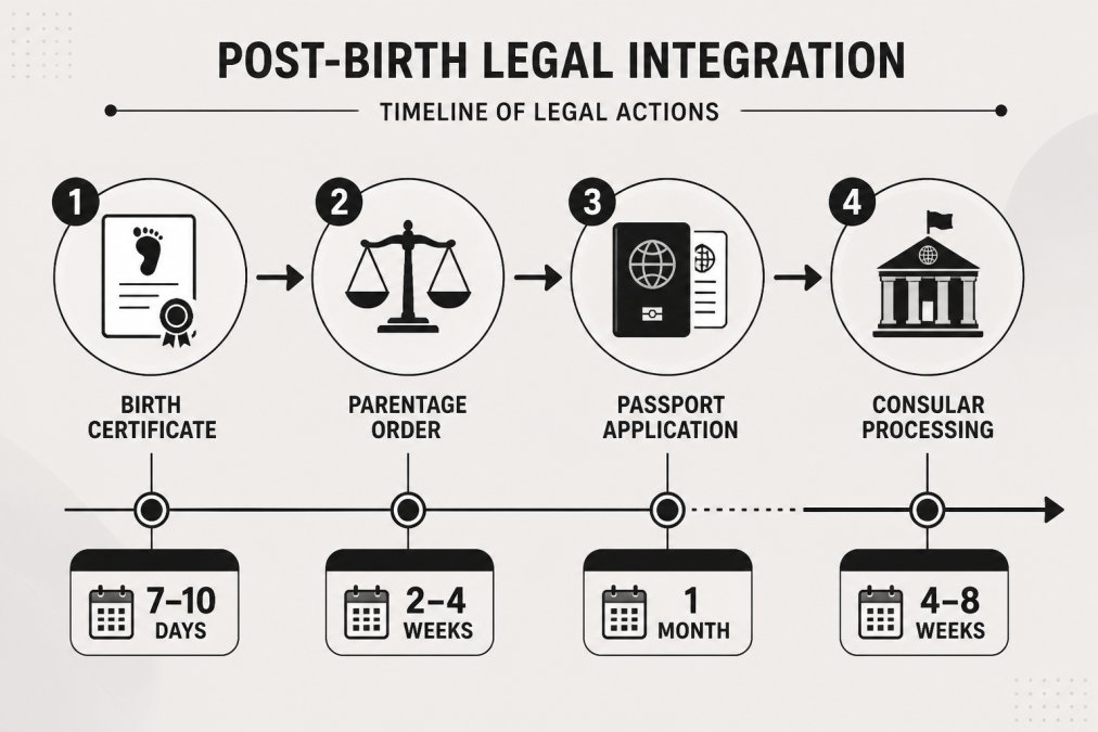 Integration architecture showing international surrogacy laws