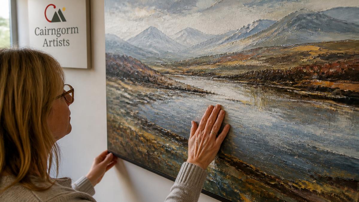 Step-by-step flowchart illustrating how to evaluate texture and brushwork when buying original landscape paintings