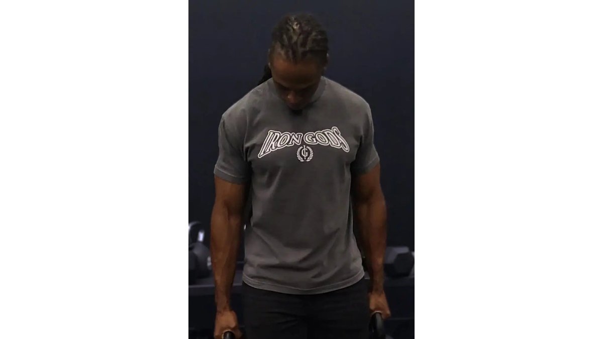 Iron Gods Heavy Weight Faded Logo Tee