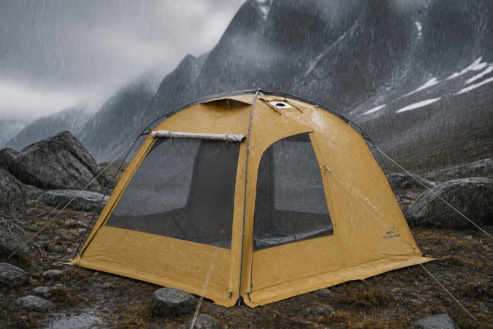 Professional illustration showing Heavy for heavy duty tent worth it