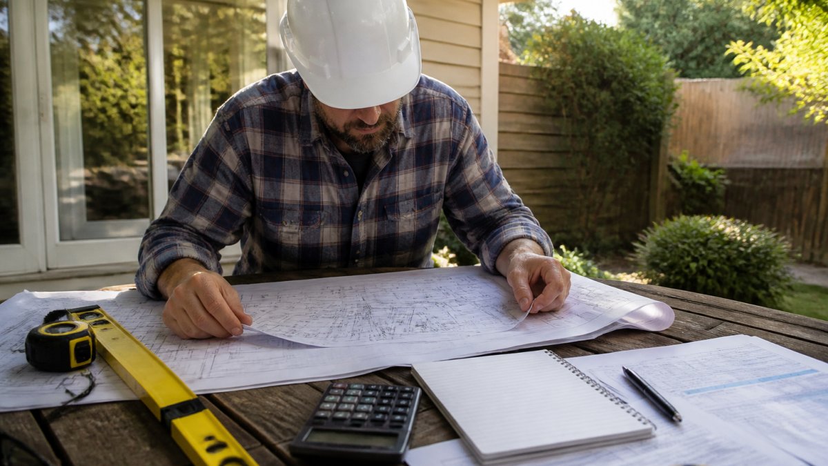 Infographic flowchart showing the steps for building up a home addition and the factors influencing project costs.
