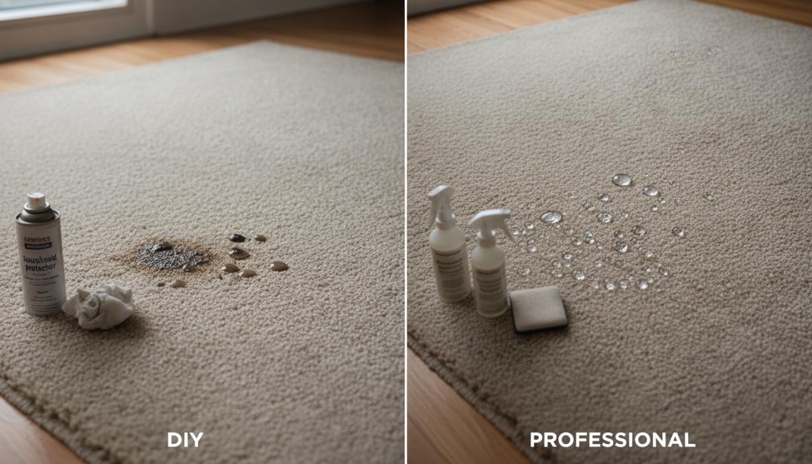 Side-by-side comparison of Professional for is carpet fiber protection worth it