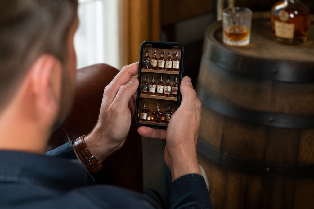 Professional illustration showing Close for digital whiskey tracking secure