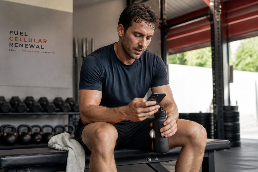 Tired athlete relaxing on a bench after a workout, considering electrolyte supplementation for recovery.