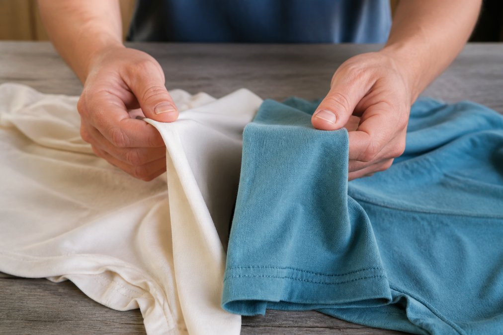 Comparison showing fabric density difference between durable coastal clothing and thin fast-fashion shirts