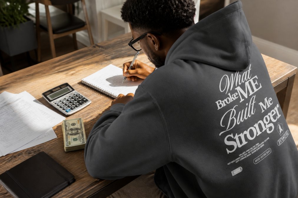 Person wearing a well-fitted heavyweight streetwear tee in casual everyday setting, demonstrating how quality pieces integrate into daily styling and wardrobe rotation