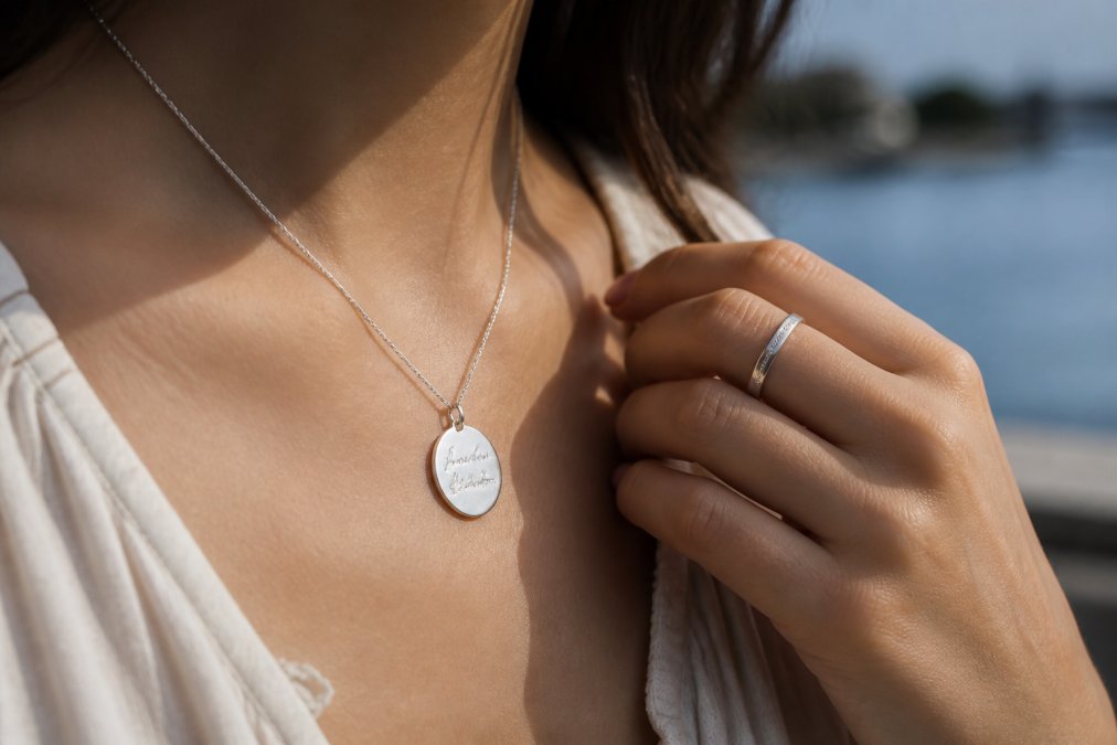 Flowchart illustrating the durability of handwriting engraving on jewelry during daily wear and tear.