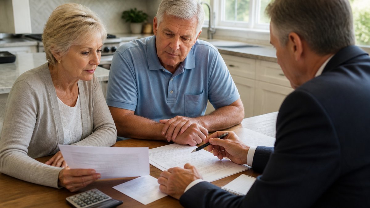 Decision framework flowchart showing if hiring a tax planner is worth it for retirees during a financial review.
