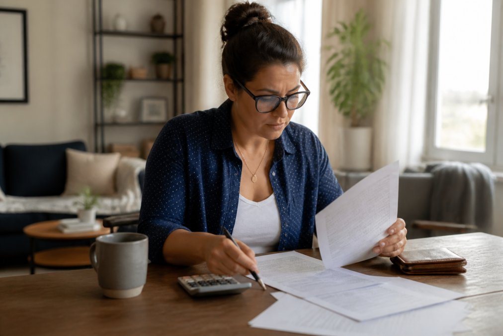 Person focused on a laptop reviewing credit reports to determine identity protection service worth