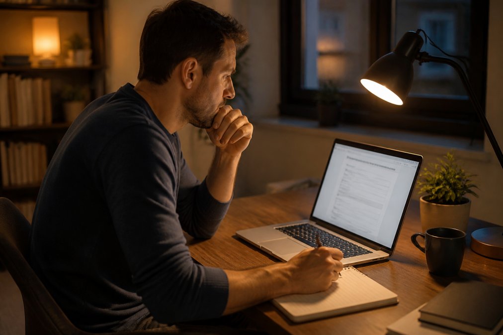 Person at a desk using data removal services to opt out of a broker site
