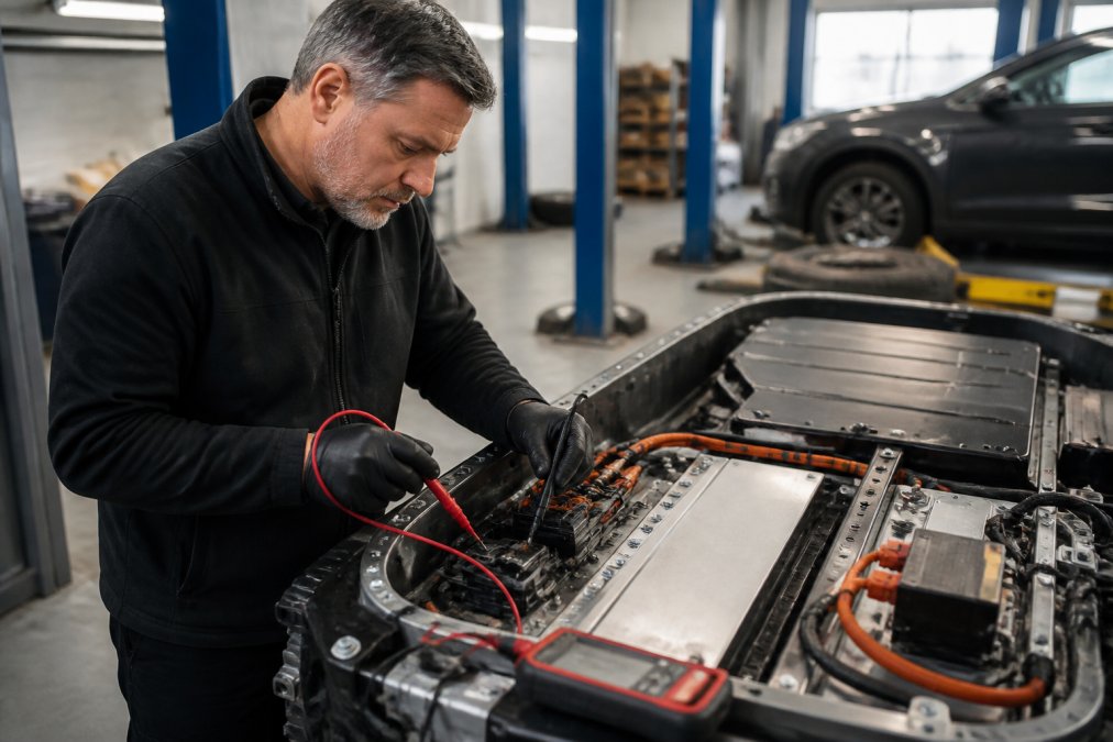 Professional illustration showing Professional, Tesla for buying used Tesla