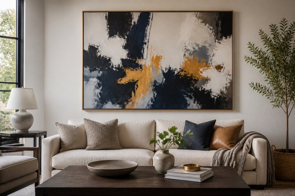 Is Large Abstract Wall Art Good for Home Staging?