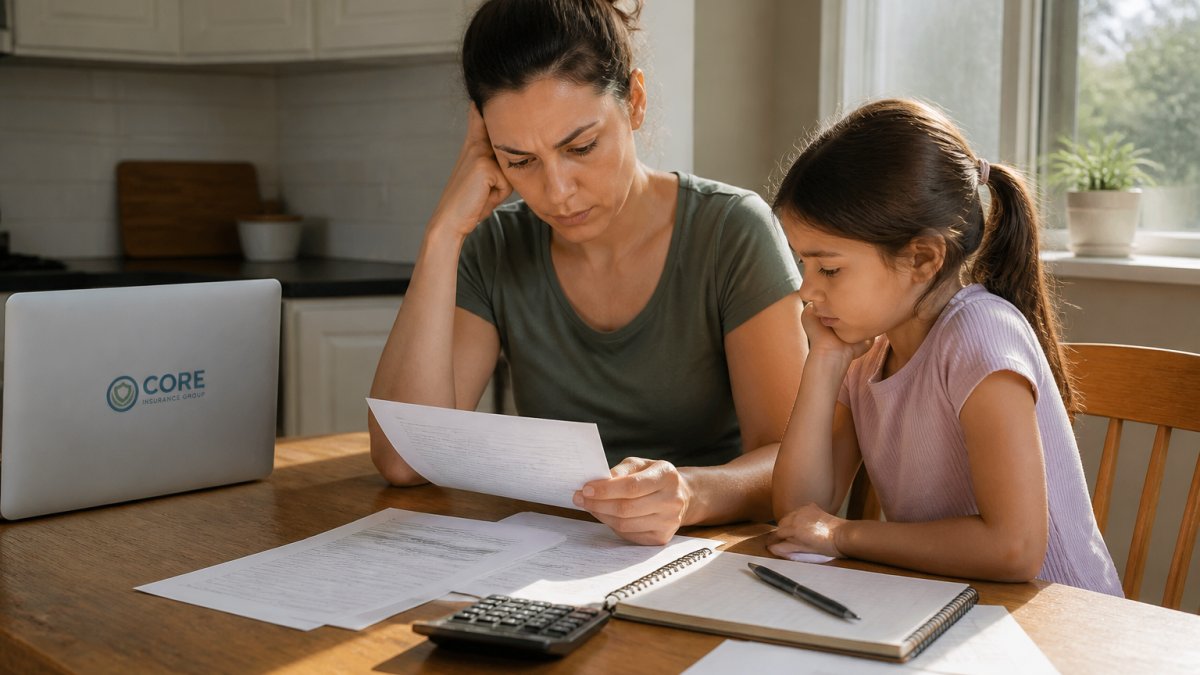 Infographic showing financial risks for single parents questioning if life insurance is worth the cost