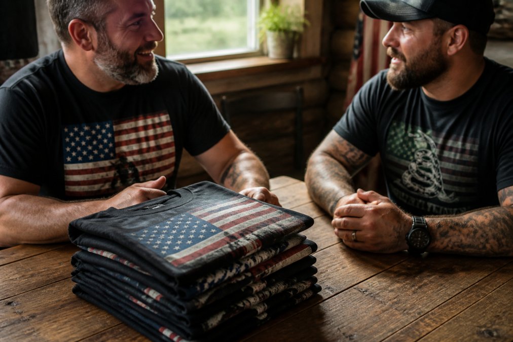 Step-by-step visual guide for patriotic clothing