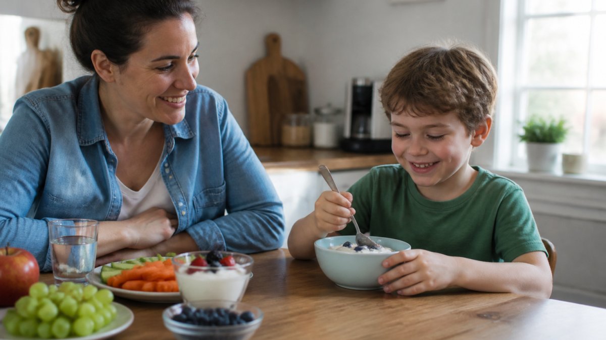 Infographic showing a step-by-step process for helping children with ADHD manage picky eating habits