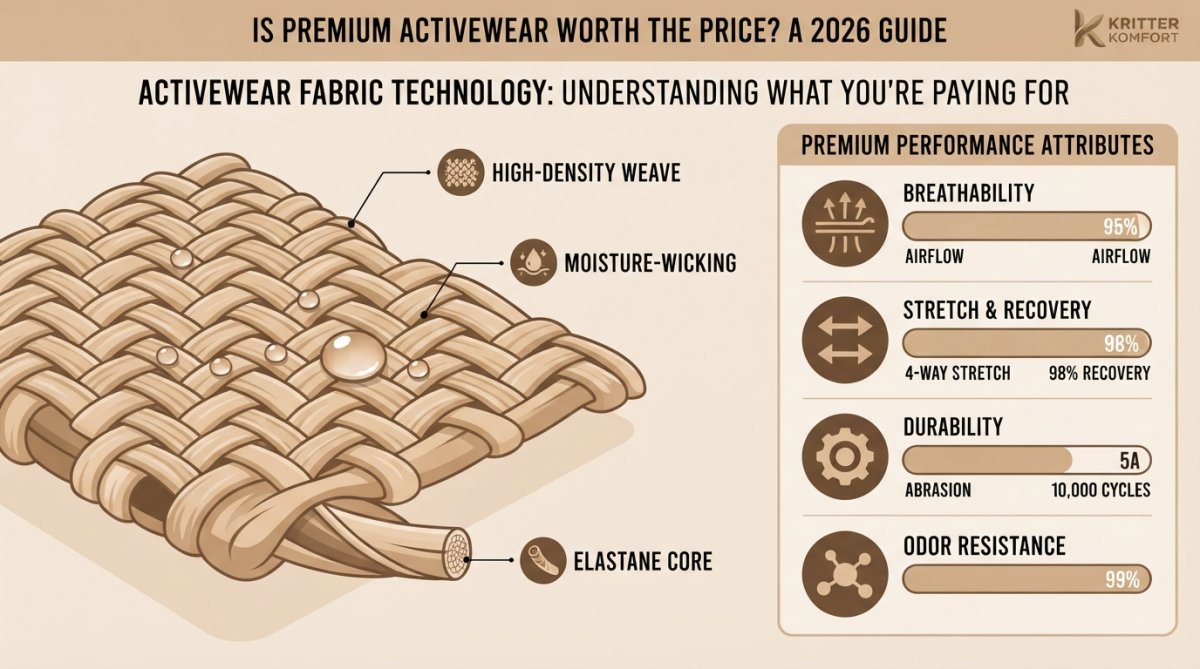 Close-up macro photography of premium athletic fabric weave showing tight nylon fibers with moisture beading on the surface, soft natural lighting highlighting the material texture and quality