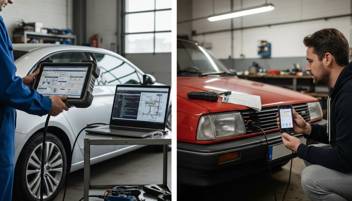 Side-by-side comparison of OBD for is professional car diagnostic worth it