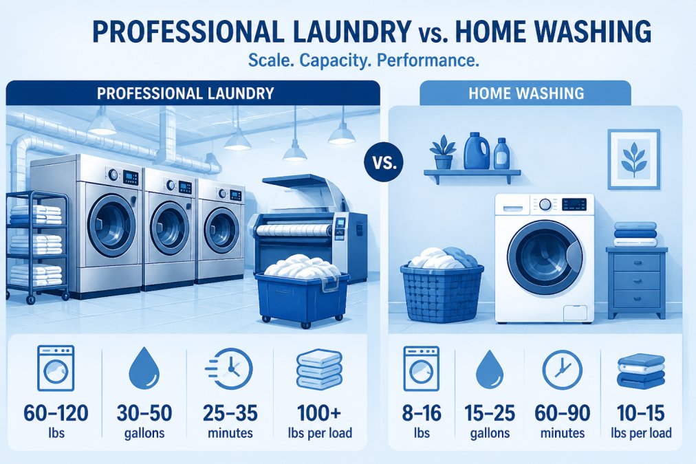 Side-by-side comparison of professional laundry worth it