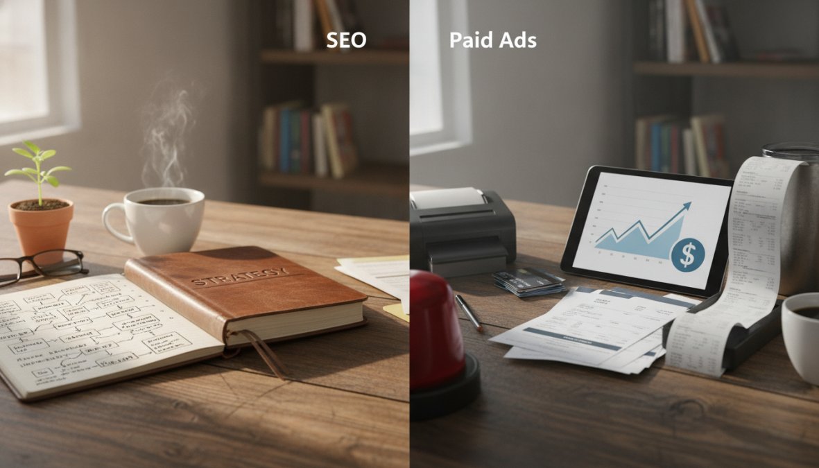 Side-by-side comparison of Startup for is seo worth the investment for startups