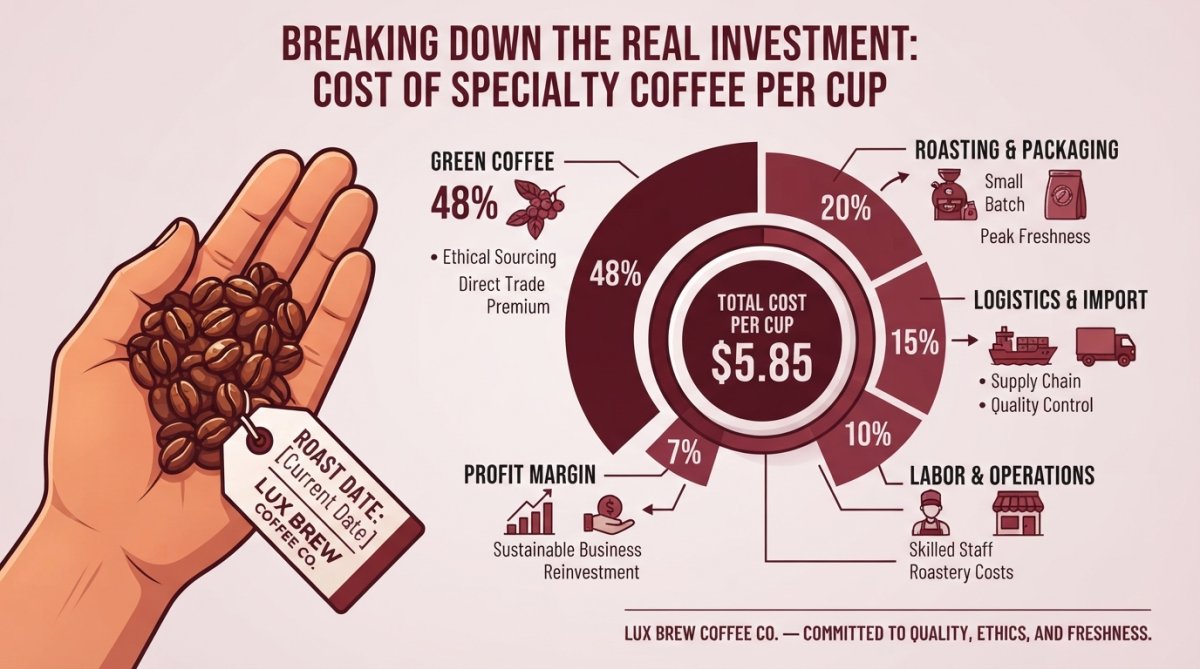 Professional illustration showing is specialty coffee worth the price