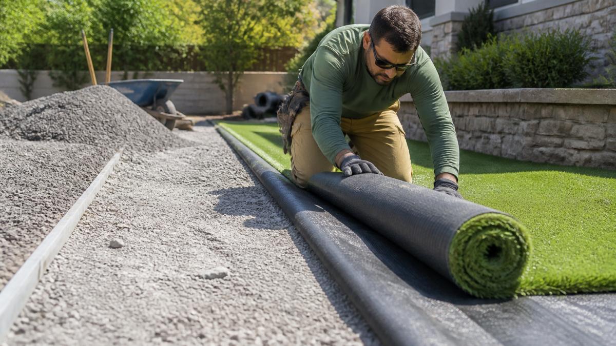 Infographic showing the synthetic turf installation process and factors that make synthetic turf worth the cost