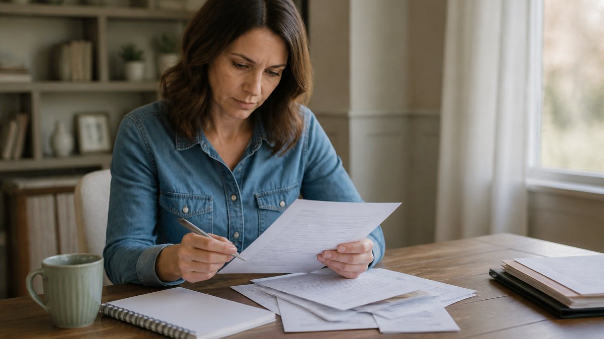Person reviewing debt collection documents to ensure the Fair Debt Collection Practices Act effective compliance