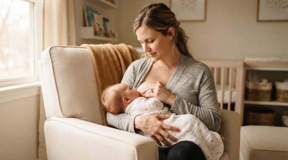 Mother breastfeeding a newborn in a nursery, a common setting when considering if is tongue tie common in infants Mother breastfeeding a newborn in a nursery, a common setting when considering if is tongue tie common in infants
