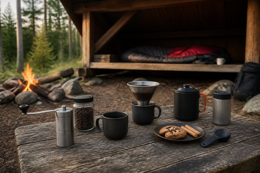 Kaffeudstyr til sheltertur: Brygning i naturen