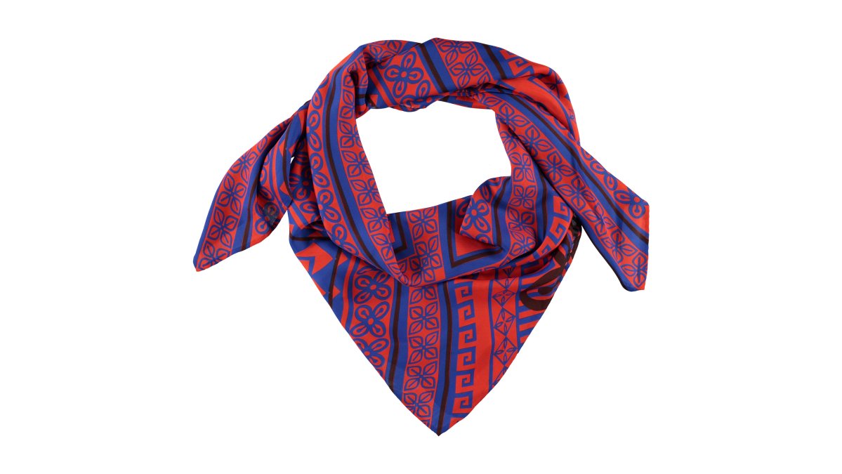 KAHINDO Adinkra Diamond Silk Scarf