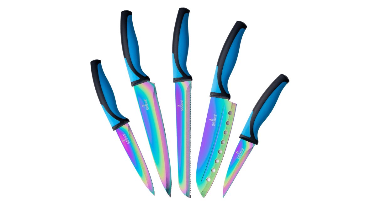 Kitchen Knife Set - Blue Handle
